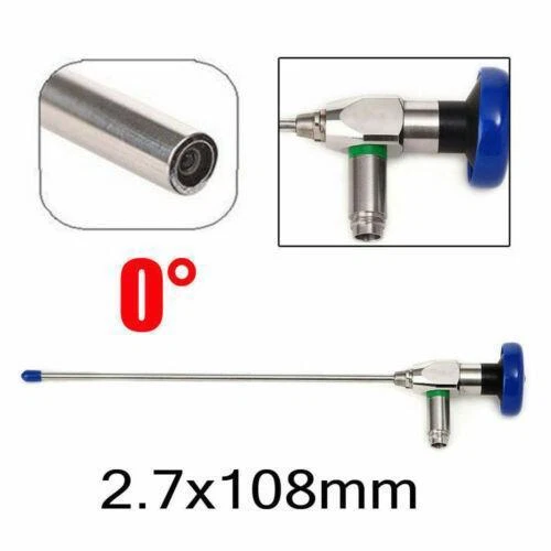 2PCS 0° Degree Medical Endoscope Otoscope Ear Mirror 0° ?2.7MM x110MM FDA