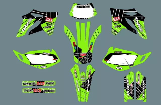 Graphics Kit Background Decal Sticker FOR Kawasaki KLX250 2004-2007 2005 2006