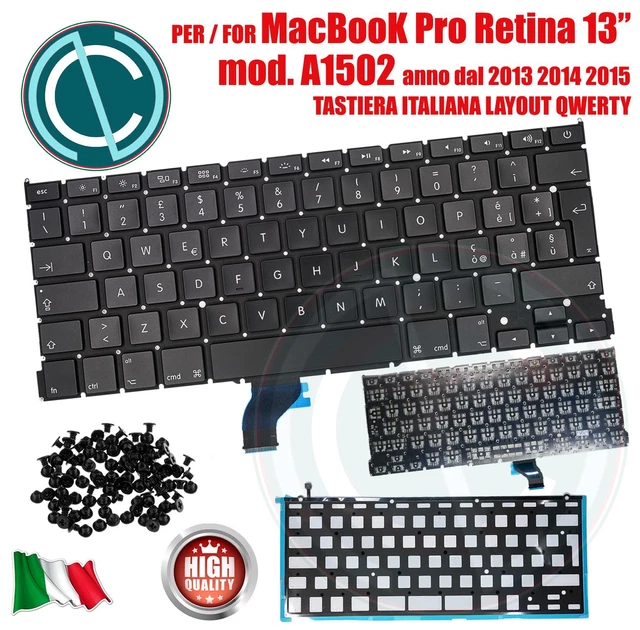 Tastiera Italiana Viti Apple Macbook Pro Retina A1502 13" Pollici 2013 2014 2015
