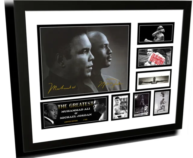 Muhammad Ali & Michael Jordan Signed Limited Edition Framed Memorabilia