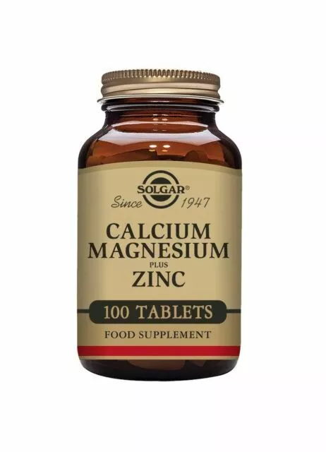 Solgar Calcium Magnesium Plus Zinktabletten - 100er-Pack - Gesunde Knochen, Zähne