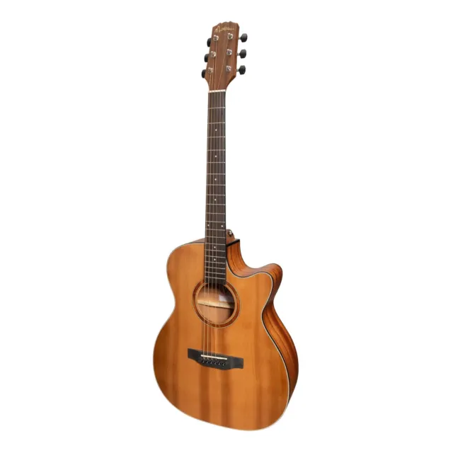 Martinez 'Natural Series' Solid Cedar Top Acoustic-Electric Small Body Cutaway