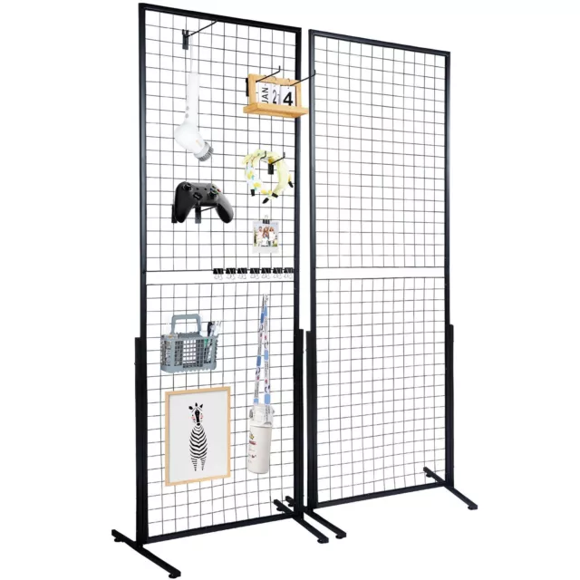 2' x 5.6' Grid Wall Panels Tower 2 Packs Wire Gridwall Display Racks