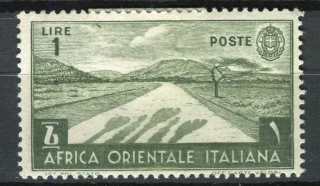 ITALY; EAST AFRICA 1938 early Pictorial issue fine Mint hinged 1L. value