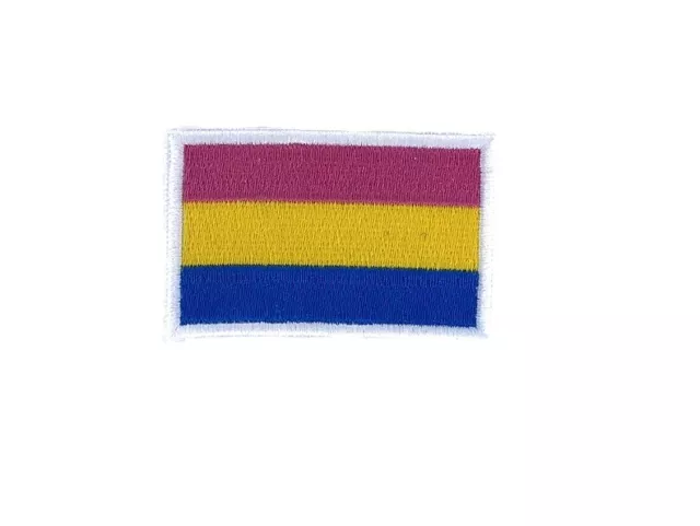 Patch aufnaher aufbugler applikation bügelbild pansexual flaggen flagge fahne
