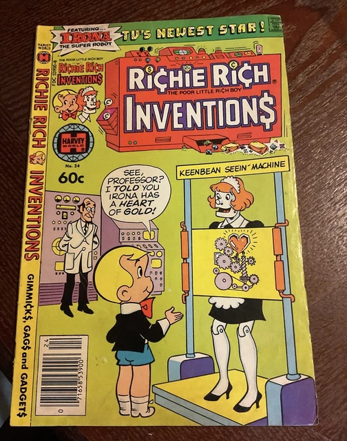 Richie Rich inventions Comic Book #24 1982 A More Valuable Dollar Harvey World