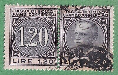 Italy Scambi Commerciali Revenue Barefoot #20 used double stamp 1929 cv $13.50