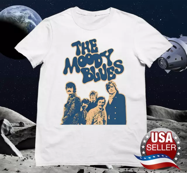 NEW The Moody Blues band T-shirt white Cotton unisex S-5Xl JJ3896