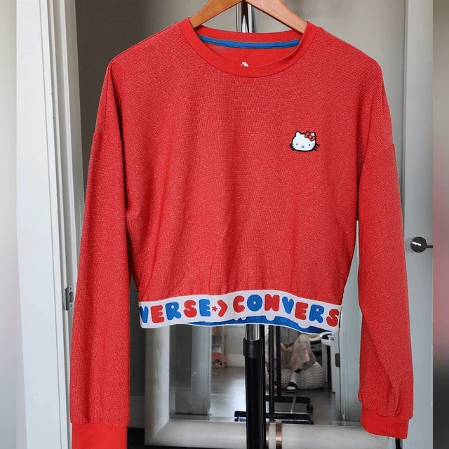 Hello Kitty Converse Crop-Top | Red | X large