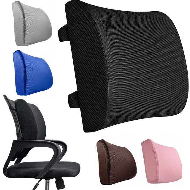 Comfort Lumbar Support Pillow for Office Chair - Pure Memory Foam Back Cushion