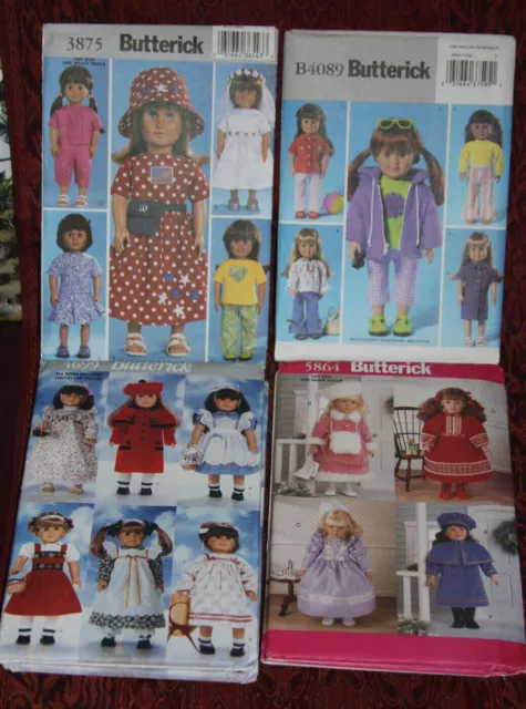 Choice - Butterick Clothing Patterns for 18" American Girl Type Dolls UNCUT (37)