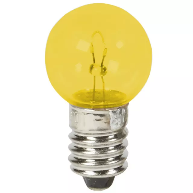 Ampoule A Vis 6V 6W E10 Jaune Compatible Avec Cyclomoteur Solex Mbk Peugeot