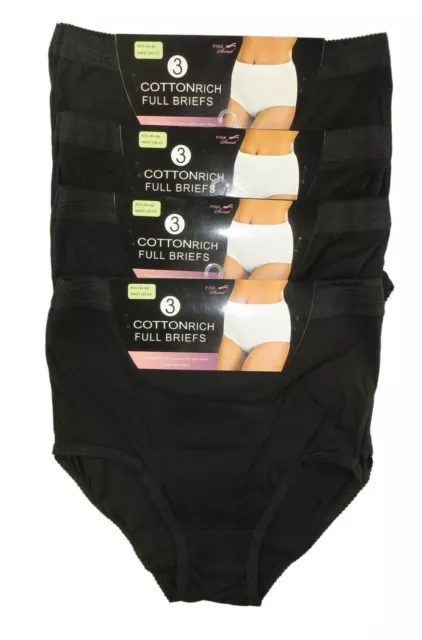 6 PACK LADIES Briefs, 100% Cotton Maxi Full Comfort Fit Underwear
