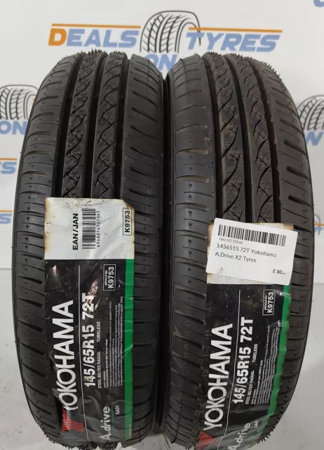 2x 145 65 15 72T YOKOHAMA A.Drive New 2011 Free Fitting Wembley