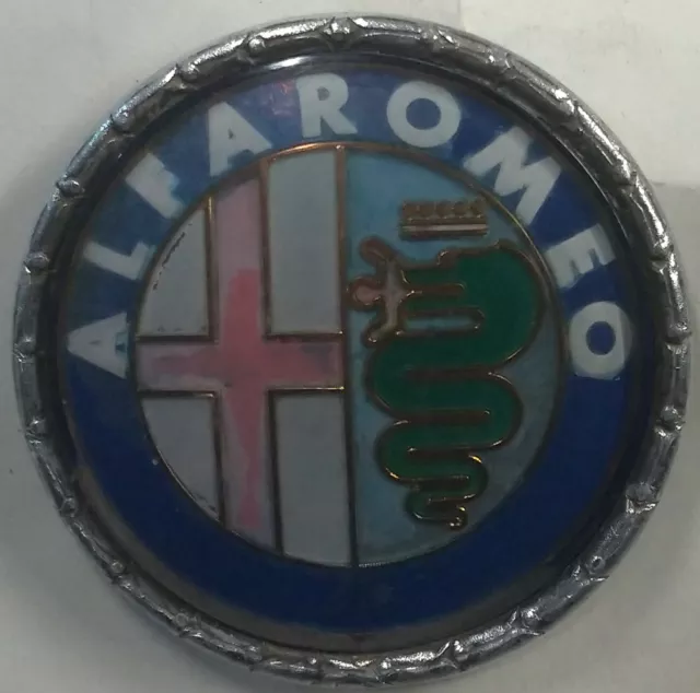 Stemma Logo Emblema 55mm Bomisa originale ALFA ROMEO con evidenti segni di usura