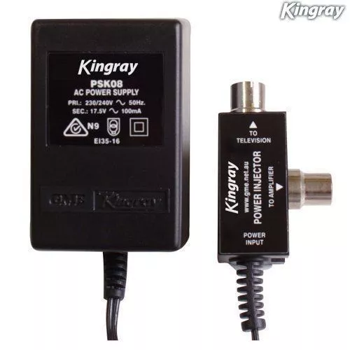 Power Supply Kingray Psk08 For Kingray Boosters / Amps 17.5V Ac 100Ma