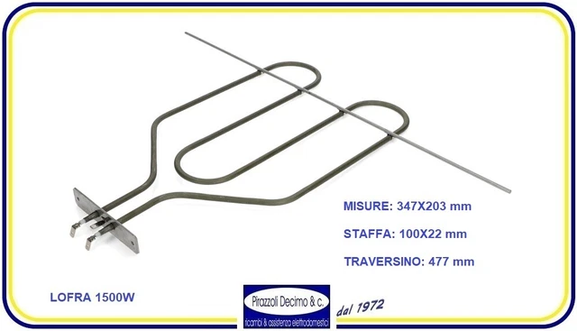 Resistenza Forno 1500W 230V - Ricambio Originale Made In Italy Per Cottura E Scongelamento - Foto 2