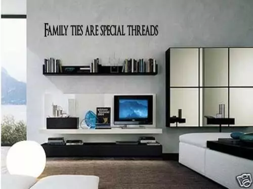 FAMILY TIES Vinyl Wall Art Decal Home Decor Words Lettering Quote  36"