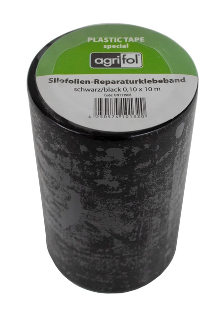 Silo Reparatur Klebeband, schwarz 10 cm breit, 10 m lang für Reparatur-, Abdi...
