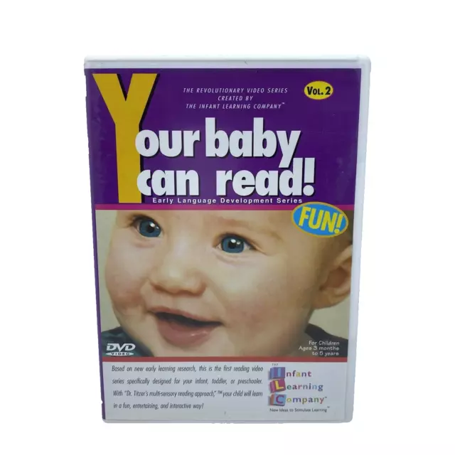 Your Baby Can Read! Vol 2 DVD Reg 4 Early Language Development Series 3M-5yrs