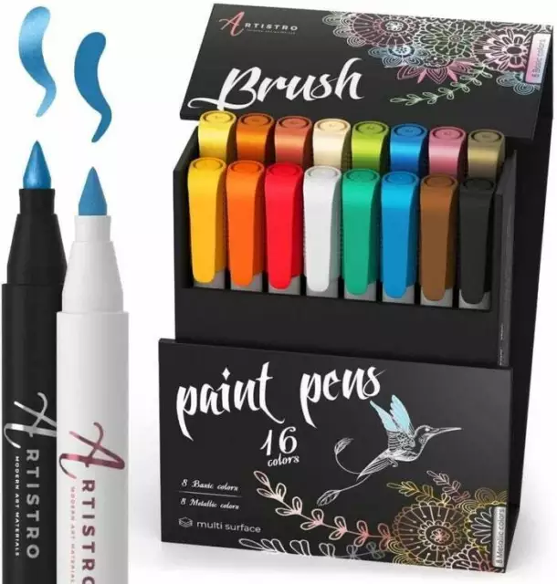 12PCS Colors Acrylic Paint Pens DIY Marker Set Waterproof Premium Extra Fine  Tip