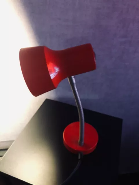 Ancienne petite lampe cocotte rouge vintage 60/70