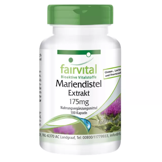 Mariendistel-Extrakt - 100 Kapseln - 80% Silymarin - Leber - VEGAN | fairvital