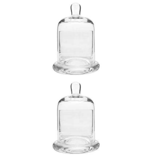 2x Tealight Candle Cup Eternal Flower Display Dome Dessert Dome Cover