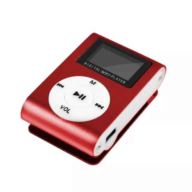 Metall Clip MP3 Stereo Mini Player Display Kartenleser Max 32GB MicroSD Bordo #3