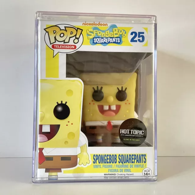 Spongebob Squarepants Funko Pop Vinyl Figure #25 - Hot Topic Glow GITD Exclusive