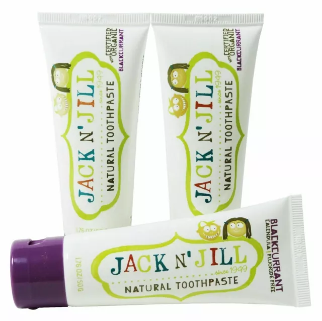 Jack N Jill Enfants Biologique Naturel Dentifrice Cassis 3x50g - N