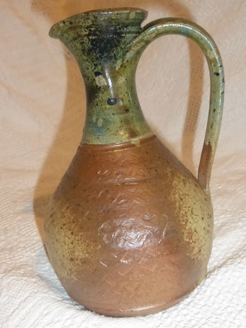 Pichet Ancien En Grès Signé Jean-Pierre Prudhomme - Céramique Artisanale