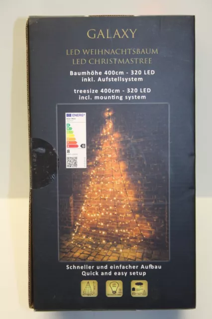 Galaxy LED-Tannenbaum 400cm mit 512 warmweißen und 128 blinkenden