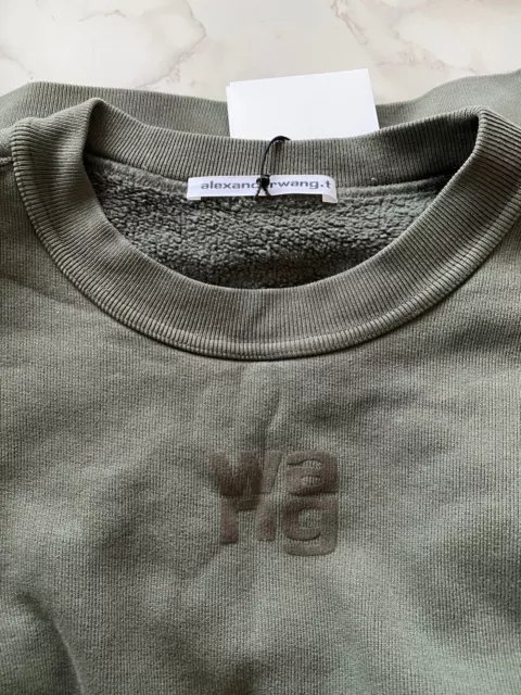 New Authentic Alexander Wang Women's Terry Shirt Sweatshirt Pullover Jumper S 3