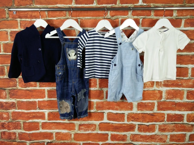 Boys Bundle Age 6-9 Months J Conran J Lewis Etc Dungaree Romper Tee Cardy  74Cm