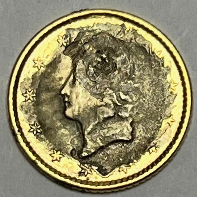1849-1853 Type 1 $1 Liberty Gold Dollar: Love Token "MDS"  Ex Jewelry