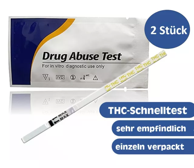 2x THC Drogenschnelltest (Cannabis, Marihuana, Haschisch), 50 ng/ml