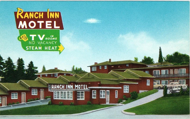 Vintage Postcard Ranch Inn Motel Portland OREGON