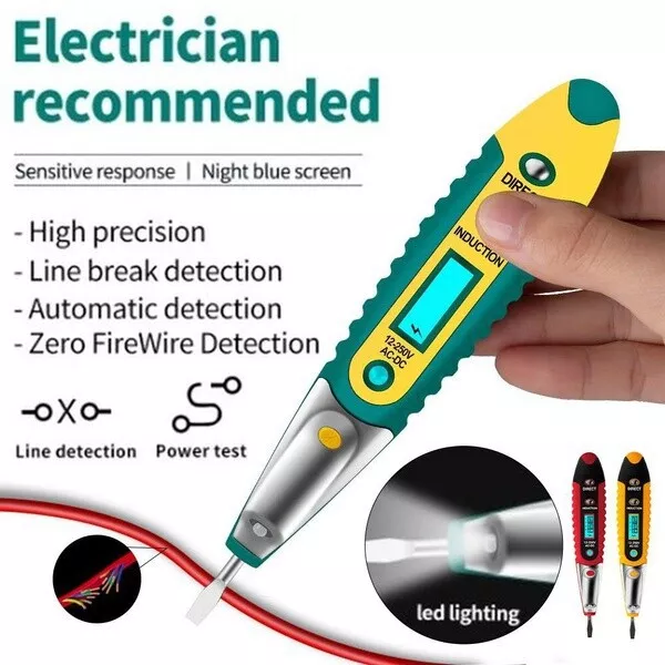 Non-Contact LCD Digital Test Pencil Tester Electrical Voltage Detector Pen