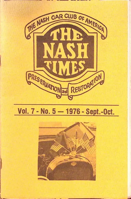 The Nash Times 1975 The Nash Car Club of American Preservation & Restoration
