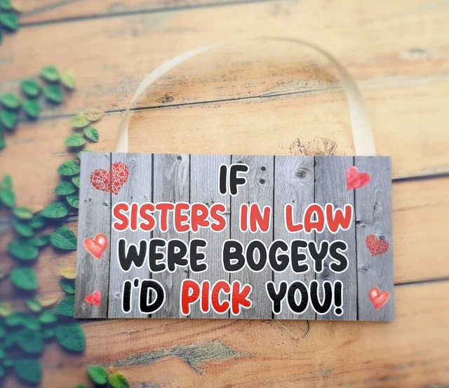 Schwägerin Plakette - Wenn Schwägerinnen Bogeys wären - lustiges süßes freches Geschenk