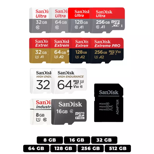 Sandisk Micro SD Card Ultra Memory Card 32GB 64GB 128GB 512GB 1TB By Wholesale