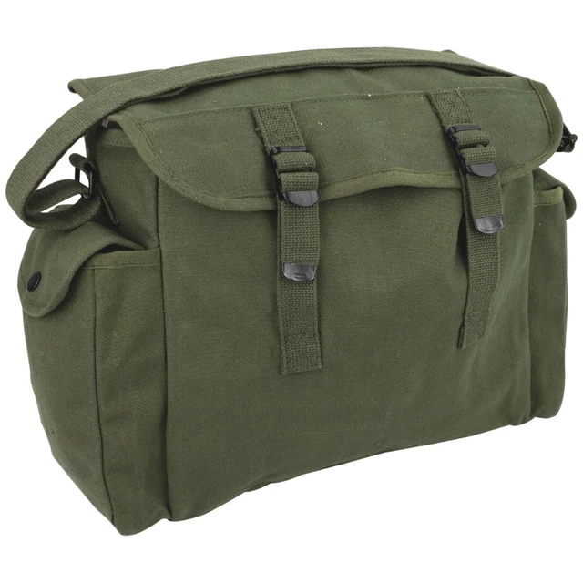 Sac Musette Militaire Highlander – Toile Noire, Style Sac à Pain, étudiant, Neuf
