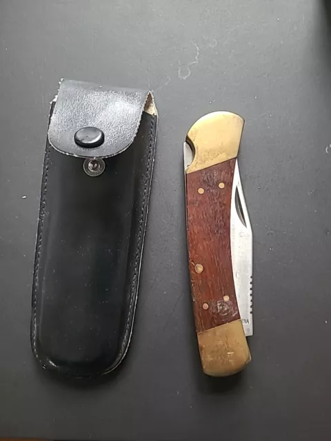 Messer, Taschenmesser Arretierung, Holzgriff, Etui, Schnitzmesser, Outdoormesser