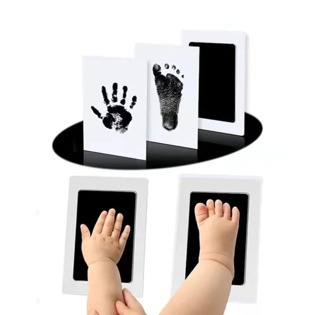 Newborn Baby DIY Hand And Footprint Kit Ink Pads Photo Frame Handprint Toddlers