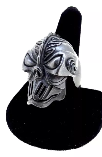 Handmade  Sterling Silver Skull  (Alien ) Ring.