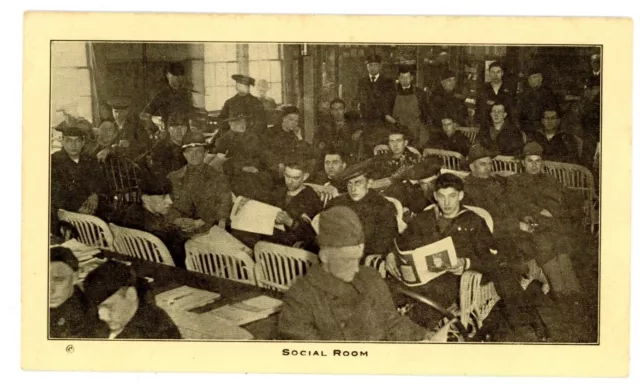 New York City NYC -VICTORY HUT IN BATTERY PARK- Postcard WWI Military YMCA