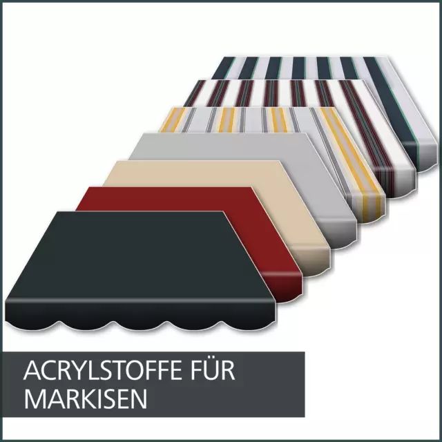 Markisentuch | Acrylstoff 320 q/qm | UV-Schutz 50+ | inkl. Volant | 4x3m