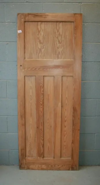 Door 1930's 4 Panel Pine Wooden 75 1/2" x 29 3/4" Internal  ref 273A