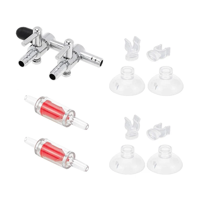 2-Way Aquarium Air Flow Control Lever Valve Distributor Splitter Acces...